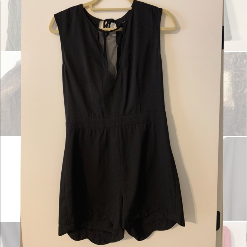 Black short romper